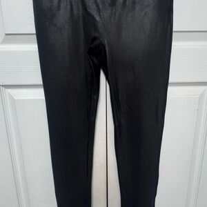Spanx Black Shiny Leggings